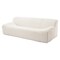 Homeroots 89" Cream Faux Fur Sofa 571366 - alternate 7