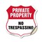 Signmission Private Property Shield Sign No Trespass, 18 Inch X 18 Inch, Vinyl Decal SHI-D-18-454 - alternate 1