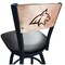 Holland Bar Stool Co 36" Blk Wrinkle Montana State Swivel Bar Stool, Laser Engraved Back L03836BWMedMplAMontStBlkVinyl - alternate 1