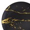 Smarty Had A Party 7.5" Black w/Gold Marble Stroke Round Disposable Plastic Appetizer/Salad Plates (120 Plates), 120PK 907BG-CASE - alternate 7