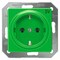 Siemens DELTA i-system green SV SCHUKO socket outlet 10/16 A 250 V With screwless 5UB1910 - alternate 1