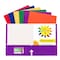 C-Line Products 8-1/2" x 11" Assorted 2-Pocket Laminated Paper Portfolio with 3-Hole Punch, 1/EA 06400 - alternate 1