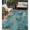 Homeroots 5' X 8' Teal Blue And Pale Aqua Abstract Washable Indoor Outdoor Area Rug 630790 - alternate 1