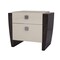 Homeroots 22" Beige and Dark Brown Two Drawer Wood Mirrored Nightstand With Storage 329657 - alternate 4