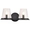 Nuvo Valentine, 2 Light Vanity, Black Finish, Hammered Glass 60/8252 - alternate 6