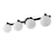 Jonathan Y Modernist Globe 34" 4-Light Metal/Frosted Glass Modern Contemporary LED Vanity, Black JYL3543B - alternate 10