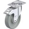 Blickle Swivel Plate Caster, Gray Nylon, 8", Brake, Load Rating: 2000 lb. LH-SPOG 201K-16-FI - alternate 1