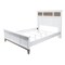 Homeroots White and Brown Inlaid Panels Solid Wood Queen Bed Frame 571389 - alternate 4