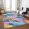 Homeroots 10' X 14' Sky Blue And Pink Floral Washable Indoor Outdoor Area Rug 611131 - alternate 6