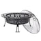 Homeroots 40in Black Steel Wood Burning Round Fire Pit 666302 - alternate 1