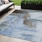 Homeroots 5' X 8' Blue Gray And Dark Brown Abstract Washable Indoor Outdoor Area Rug 602952 - alternate 1