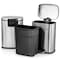 Elama 3 Piece 13 Gal and 1.3 Gal Stainless Steel Step Trash Bin Combo Set with Slow Close Mechanism EL-H8-50L-3 - alternate 7