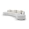 Homeroots 150" White Cotton Blend Curved Sofa With Toss Pillows 719426 - alternate 1