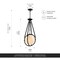 Vidalite Voyager 1-Light Matte Black Pendant, Hanging Pendant Light With Rope Detail and Smoked Glass Shade CE1013092 - alternate 4