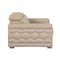 Homeroots 89" Beige Italian Leather Sofa With Silver Legs 329718 - alternate 6