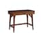 Homeroots 36" Brown Solid Manufactured Wood Writing Desk with Two Drawers 524094 - alternate 5