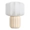 Jonathan Y Leola 10 in. Modern Contemporary Ceramic Fluted Mini w/Ribbed Cocoon Pumpkin Shade LED Table Lamp, Al JYL4202A - alternate 6