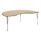 Flash Furniture Commercial Adjustable Height Kidney Activity Table with Short Legs in LT NAT XU-A4872-KIDNY-LTNAT-T-P-GG - alternate 1