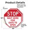 Signmission Stop Wait Here for Gate to Open, 10 inch X 10 inch, Vinyl Decal, 2PK OC-D-2PACK-10-299 - alternate 2