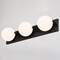 Vaxcel Parkview 3 Light LED Compatible Black Mid-Century Modern Bathroom Vanity Wall Fixture White Glass W0449 - alternate 6