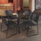 Regency Square Kee Breakroom Table W/ 4 Zeng Stack Chairs, 30 in W, 30 in L, Neo Walnut TB3030NWBPBK44BK - alternate 7