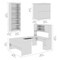 Bestar U Shaped Desk U-Shaped Desk, Lat. File/Bkcs, Drk Choc, 93.6" D X 65.9" H, 65" W X Melamine 52850-79 - alternate 6