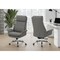 Monarch Specialties Office Chair, Adjustable Height, Armrests, Ergonomic, Swivel, Desk, Dark Grey Leather-look, Chrome I 7252 - alternate 2