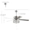 Jonathan Y Crista 52" 3-Light Metal/Wood LED Ceiling Fan, Chrome JYL9600A - alternate 8
