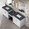 James Martin Vanities Bellshire 96" Dual Vanity Set w/24" Make-Up Counter, Bright White w/3 cm Charcoal Soapstone Sileston 660-VMC96-BW-3CSP - alternate 4