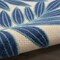 Homeroots 8' Navy Blue And Ivory Round Botanical Leaves Indoor Outdoor Area Rug 546666 - alternate 6