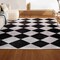 Jonathan Y Draper Classic Geometric Diamond Pattern White/Charcoal 5 ft. x 8 ft. Area Rug ATH100A-5 - alternate 6