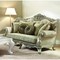 Homeroots 72in Green And Light Green Polyester Blend Damask Chesterfield Loveseat and Toss Pillows 348215 - alternate 4