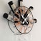 Vintiquewise Wall-Mounted Clock Design Wine Holder with Stemware Rack - Unique Shelf for Champagne, White & QI004686 - alternate 5