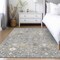 Homeroots 5' X 8' Gray Gold And Ivory Oriental Washable Indoor Outdoor Area Rug 598047 - alternate 8