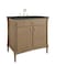 James Martin Vanities Kinnsden 36" Single Vanity, Weathered Oak w/ 3 CM Charcoal Soapstone Silestone Top D680-V36-WTO-3CSP - alternate 6