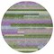 Homeroots 8' Moss Green Olive Green And Purple Round Striped Washable Indoor Outdoor Area Rug 613268 - alternate 4