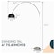 Leisuremod Arco Arched Floor Lamp 75.6in Height with White Round Marble Base and Metal Dome Lamp Shade, Black ALWH-BL-13BL - alternate 8