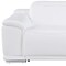 Homeroots 107" White Italian Leather Reclining Metal USB Sofa 720282 - alternate 7