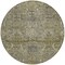 Homeroots 8' Taupe And Gray Round Damask Washable Indoor Outdoor Area Rug 603337 - alternate 8