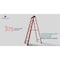 Louisville 4 ft Fiberglass Stepladder, 375 lb Capacity FS1404HD - alternate 5