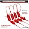 Kable Kontrol Pull Tight Cable Zip Tie Seals, Numbered Tamper Evident, 12in L, 50 Lbs Strength, 50Pcs, Red, 50PK CTPT-12-50-RD - alternate 5