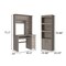 Homeroots 43" Light Gray Computer Desk With Hutch and Bookshelf Set 519042 - alternate 6