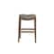 Homeroots 31" Gray and Brown Fabric and Solid Wood Backless Bar Height Bar Chair 632355 - alternate 3
