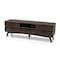 Homeroots 65in Dark Brown Acacia Solid and Manufactured Wood Enclosed Storage TV Stand 473296 - alternate 5