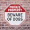 Signmission Private Property Beware of Dogs, 10 inch X 10 inch, Aluminum Metal Signs, 2PK OC-A-2PACK-10-138 - alternate 4