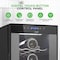 Nutrichef Dual-Zone Wine Cooler, 27-Bottle Refrigerator, Digital Touch Button Control with Air Tight Seal PKCWCDS275 - alternate 4