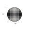 Homeroots 8' Black Gold And Gray Round Plaid Washable Indoor Outdoor Area Rug 596311 - alternate 5
