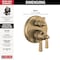 Delta 2-Handle Monitor 17 Series Valve Trim With 3 Setting Diverter T27856-CZ - alternate 3