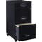 Nusparc 3-Drawer Mobile Vertical File Cabinet, Recessed Pulls, 14.2" x 18" x 29.5", Black NPRVF318EMBK - alternate 1