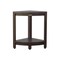 Homeroots Compact Triangular Teak Shower Outdoor Bench With Shelf In Brown Finish 376677 - alternate 3